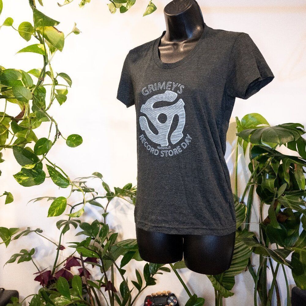 Grimey's Record Store Graphic Tee Women's Used Black/Light Grey M - Picture 2 of 8